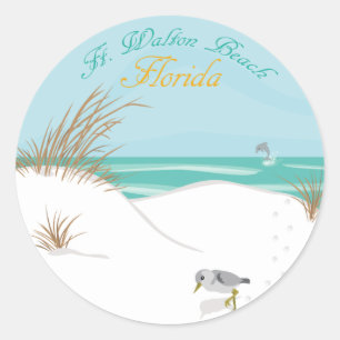 Sticker Rond Ft. Walton Beach (Floride)