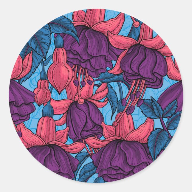 Sticker Rond Fuchsia (Devant)