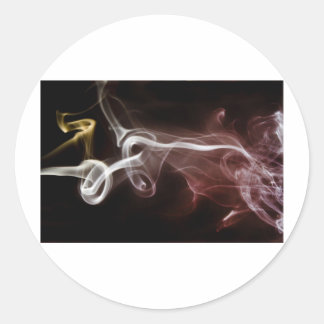 Sticker Rond Fumée colorée