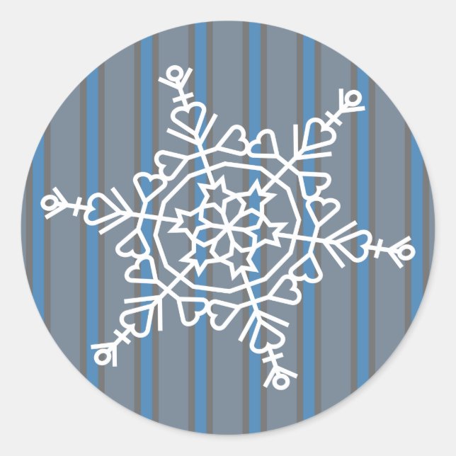 Sticker Rond Fun and Fancy Snowflake (Devant)
