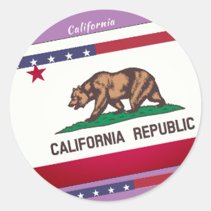 Sticker Rond Fun California