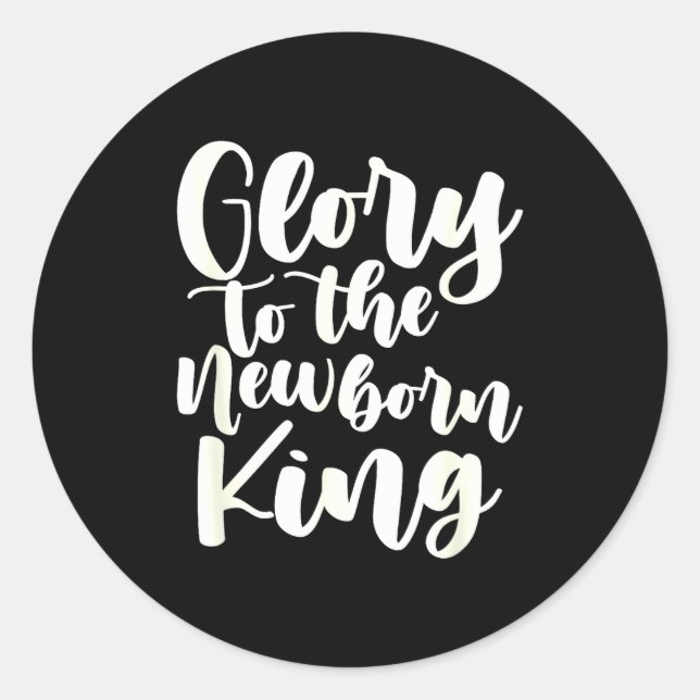 Sticker Rond Fun Christmas Holiday Saying Religious Christian E (Devant)