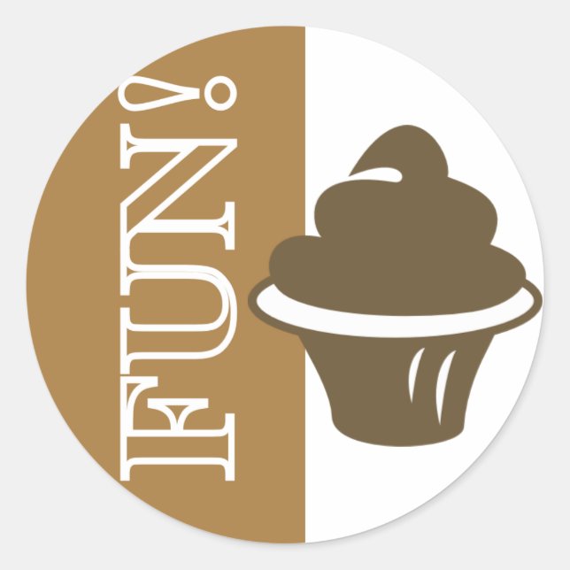 Sticker Rond Fun Cupcake (Devant)