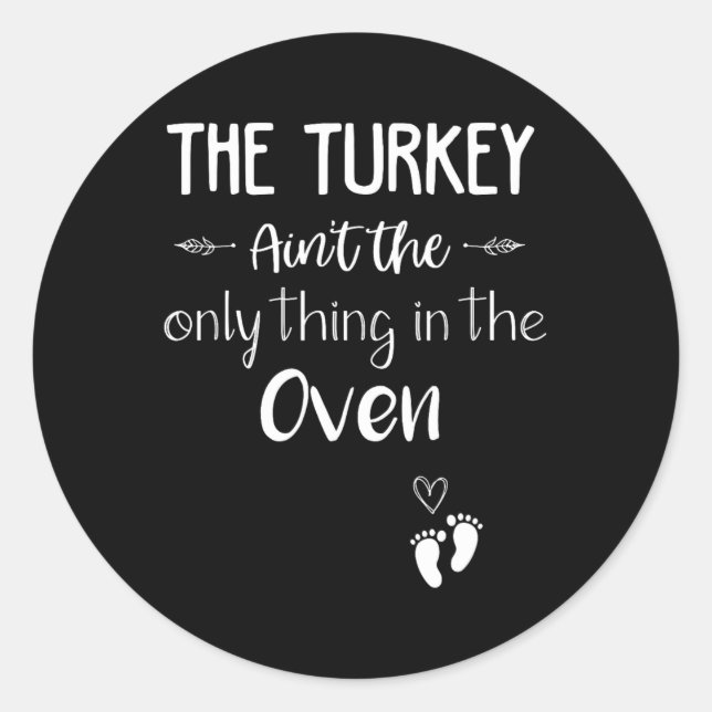 Sticker Rond Fun Fall By The Turkey Fall Automne (Devant)