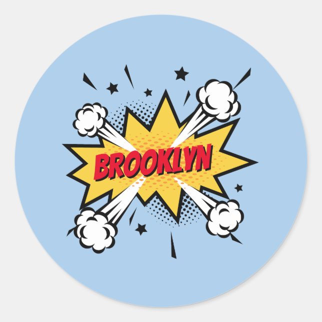 Sticker Rond Fun pop art bande dessinée style légende logo (Devant)