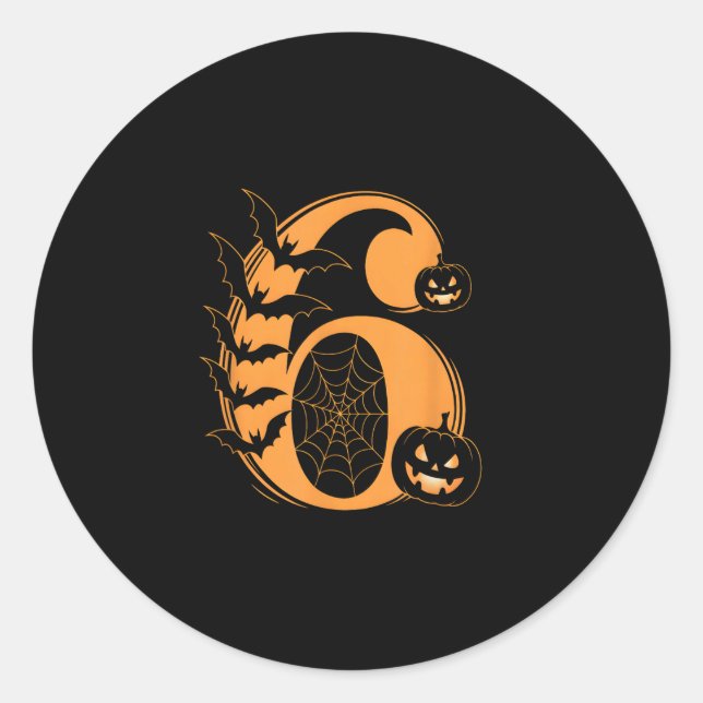 Sticker Rond Fun Six Seven 6 7 Meme Design Couples Halloween  (Devant)