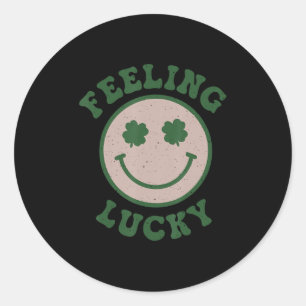 Sticker Rond Fun St Patrick Day Feed Lucky Smile Face Meme