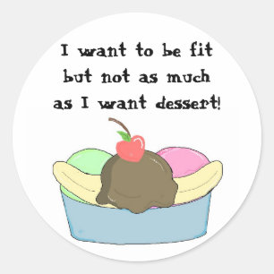 Sticker Rond Fun Sundae