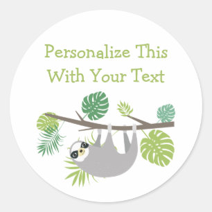 Sticker Rond Fun texte personnalisé, crochet de la fente