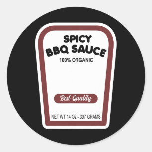 Sticker Rond Funky bio sauce barbecue Halloween Easy Group Cost