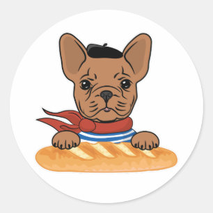 Sticker Rond Funky French Bulldog - Pardon Mon Français
