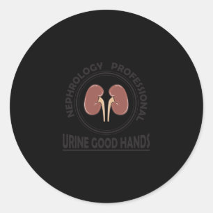 Sticker Rond Funky Santé Médicale Néphrologie Urine pun de rein