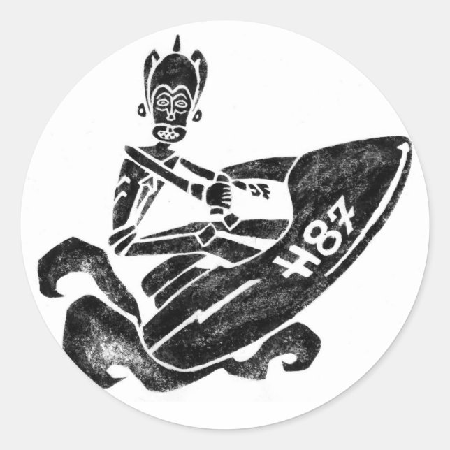 Sticker Rond Funky Sea-Doo (Devant)