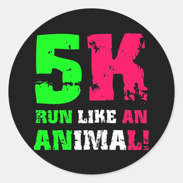 Sticker Rond Funny 5K (Devant)