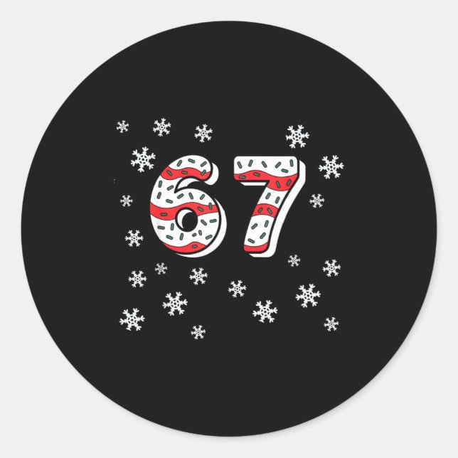 Sticker Rond Funny 67 Christmas Cakes 67 Funny Kid 67 Christmas (Devant)