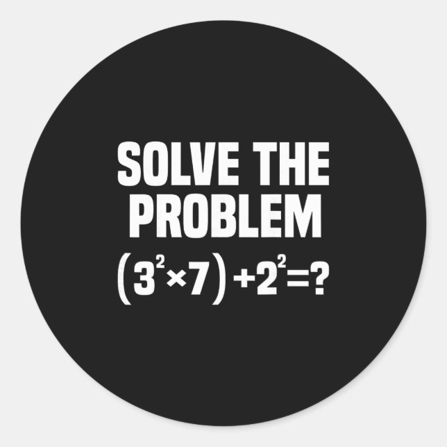 Sticker Rond Funny 67 Meme Math Six Seven Teacher Brainrot Joke (Devant)