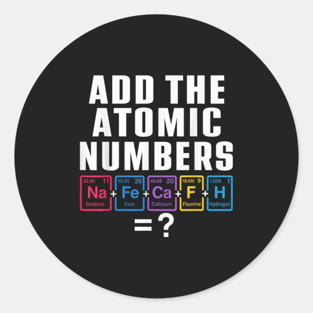 Sticker Rond Funny 67 Six Sept Mèmes Éléments Matchants Périodi (Devant)