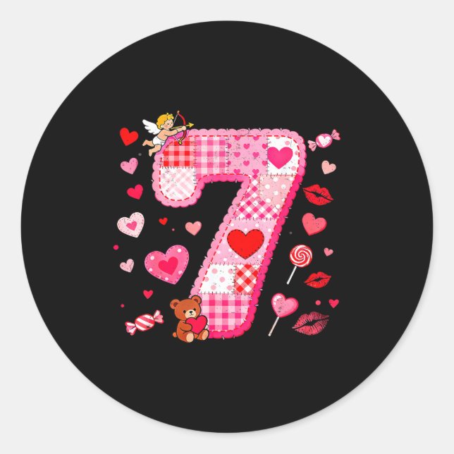 Sticker Rond Funny 67 Valentine Meme Couple Matching Love  (Devant)