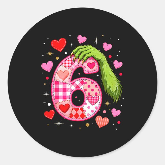 Sticker Rond Funny 67 Valentine Meme Couple Matching Love  (Devant)