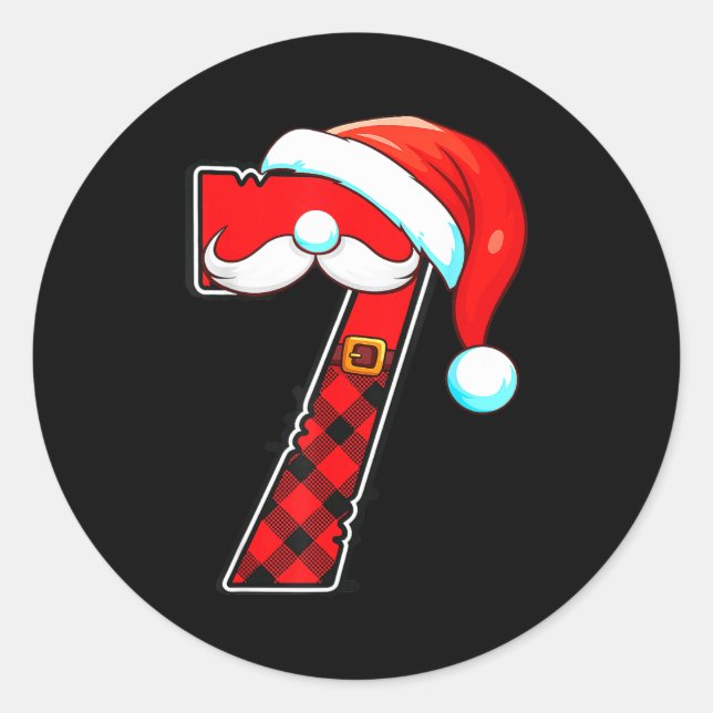 Sticker Rond Funny 6 7 Couples Christmas Costume Matching Outfi (Devant)