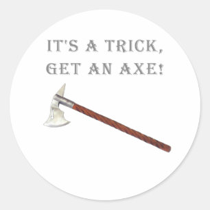 Sticker Rond Funny Army of Darkness Trick Ax Humour de film