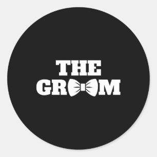 Sticker Rond Funny Bachelor Party La Groom Wedding Party Hommes