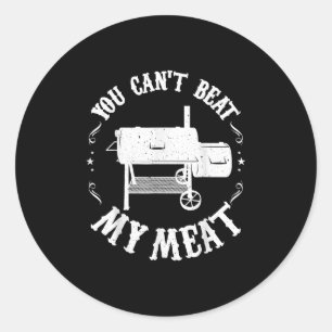 Sticker Rond Funny Bbq Pit Reverse Flow Accessoire de Fumeur Pa