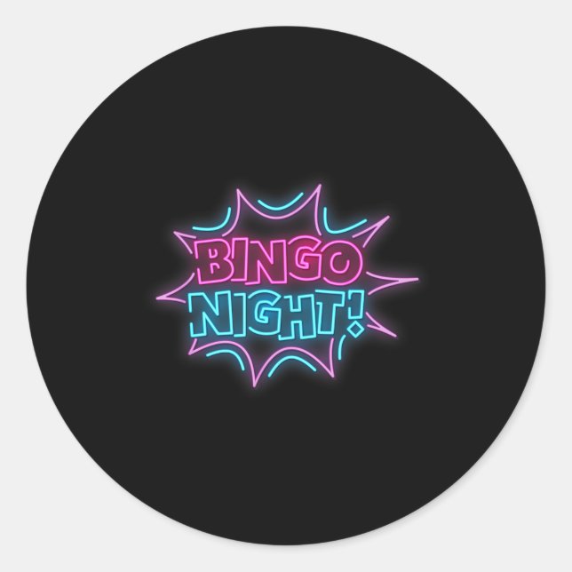 Sticker Rond Funny Bingo King - Bingo Night  (Devant)