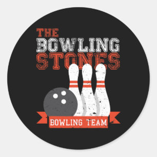 Sticker Rond Funny Bowling Stones - Bowl Sports Team