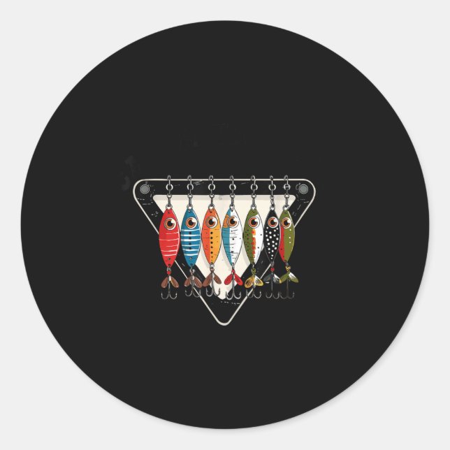 Sticker Rond Funny Catch Ya Later Fishing Lure Angler Fisherman (Devant)