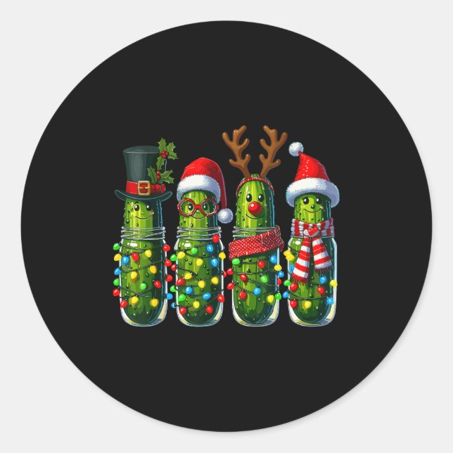 Sticker Rond Funny Christmas Ckles  (Devant)
