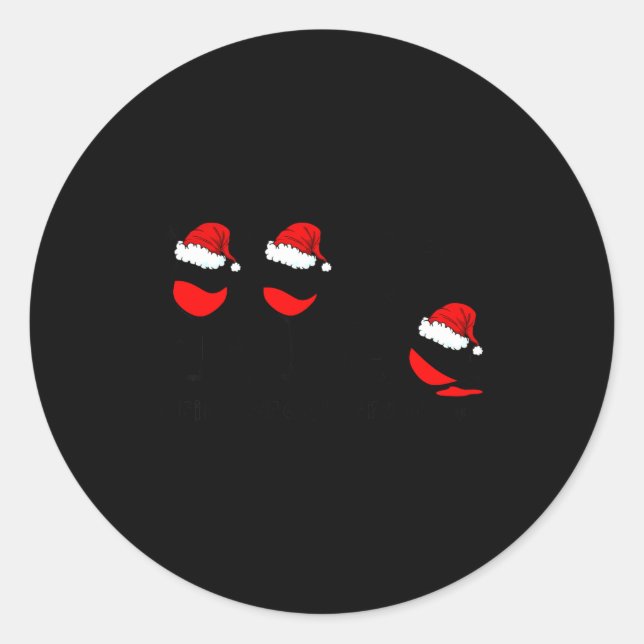 Sticker Rond Funny Christmas Drink Drank Drunk Xmas Holiday  (Devant)