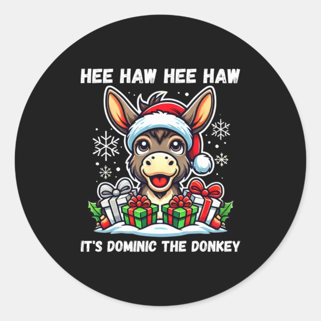 Sticker Rond Funny Christmas Italian Christmas Dominic T  (Devant)