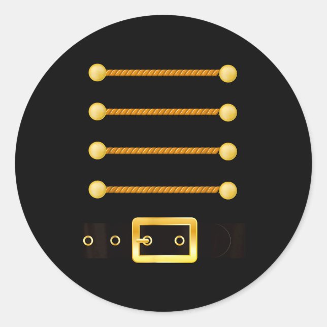 Sticker Rond Funny Christmas With Nutcracker Costume  (Devant)