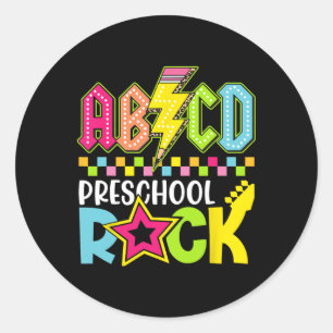 Sticker Rond Funny Ck To School Éclair École Maternelle Rock K