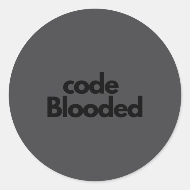 Sticker Rond Funny Coder Computer Programmer  (Devant)