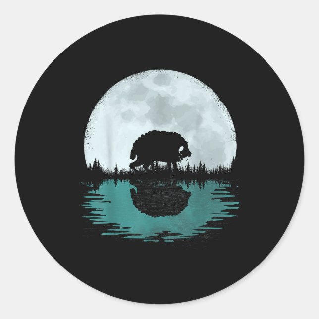 Sticker Rond Funny Cryptid Squonk For Men Women And Kids! Crypt (Devant)