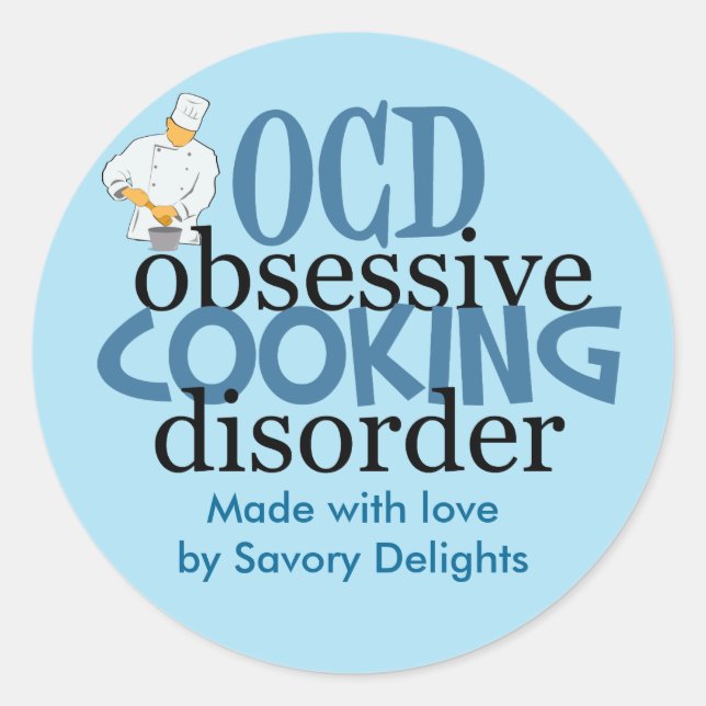 Sticker Rond Funny Custom Catering Company (Devant)