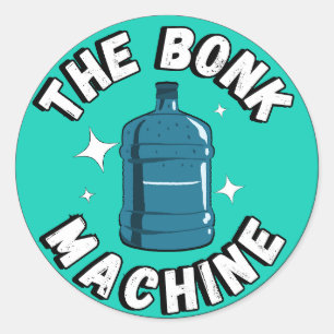 Sticker Rond Funny Cute the bonk machine /Free Palestine design