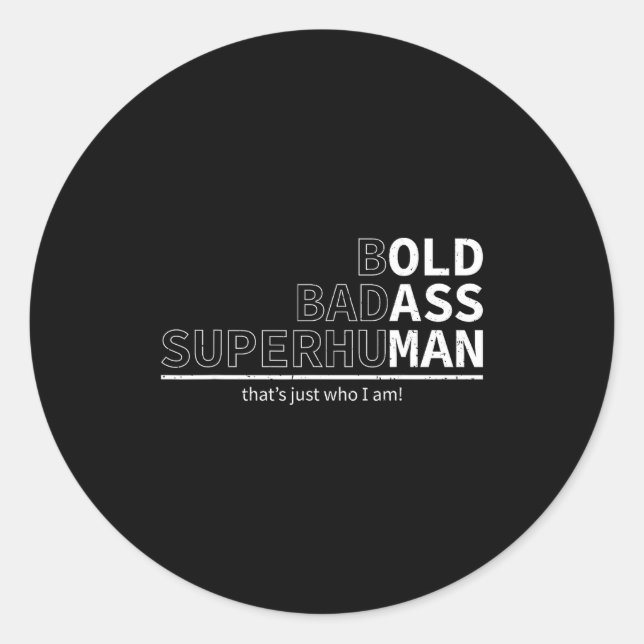 Sticker Rond Funny Dad Old Man Grandpa Gag Birthday Fathers Day (Devant)