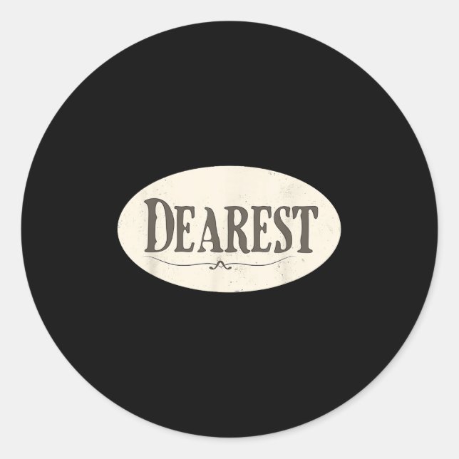 Sticker Rond Funny Dearest Costume  (Devant)
