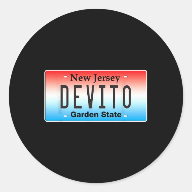 Sticker Rond Funny Devito New Jersey Italian American Nj Cutlet (Devant)