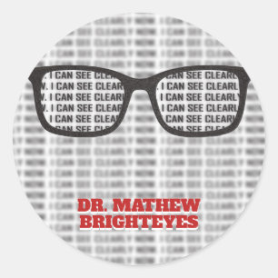 Sticker Rond Funny Eye Doctor