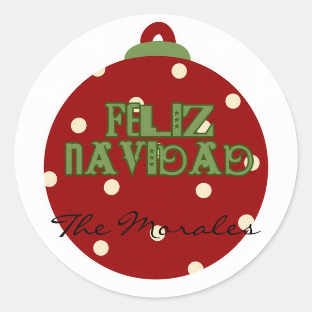 Sticker Rond Funny feliz navidad (Devant)