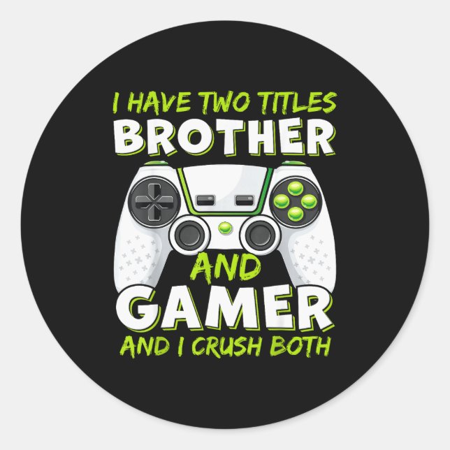 Sticker Rond Funny Gaming Boys Girls Men Gamer Video Game  (Devant)