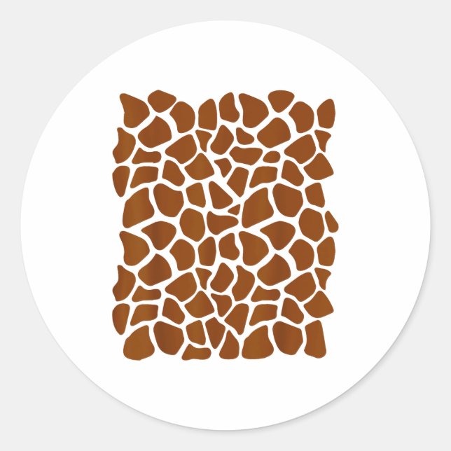 Sticker Rond Funny Giraffe Pattern Lazy Halloween Costume  (Devant)