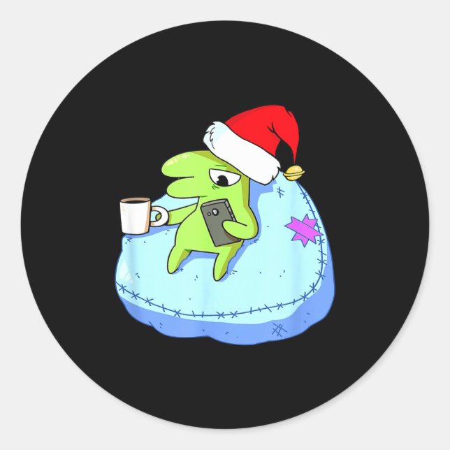Sticker Rond Funny Glep Christmas  (Devant)