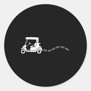 Sticker Rond Funny Golf Cadeau de golf Panier de plaisanterie P