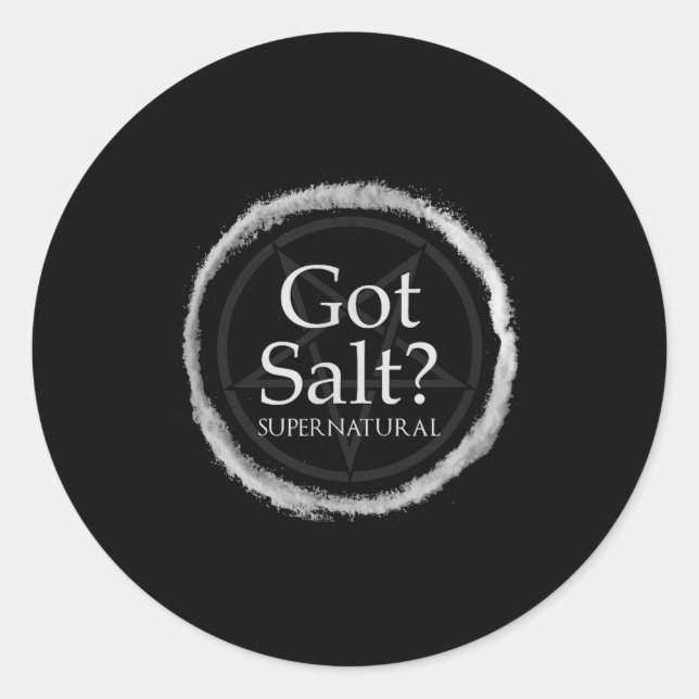 Sticker Rond Funny Got Salt Supernatural Salt Circle Lit Gft Te (Devant)