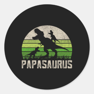 Sticker Rond Funny Grand-pa Chemises Papa Daddy Daddy Drôle Fêt